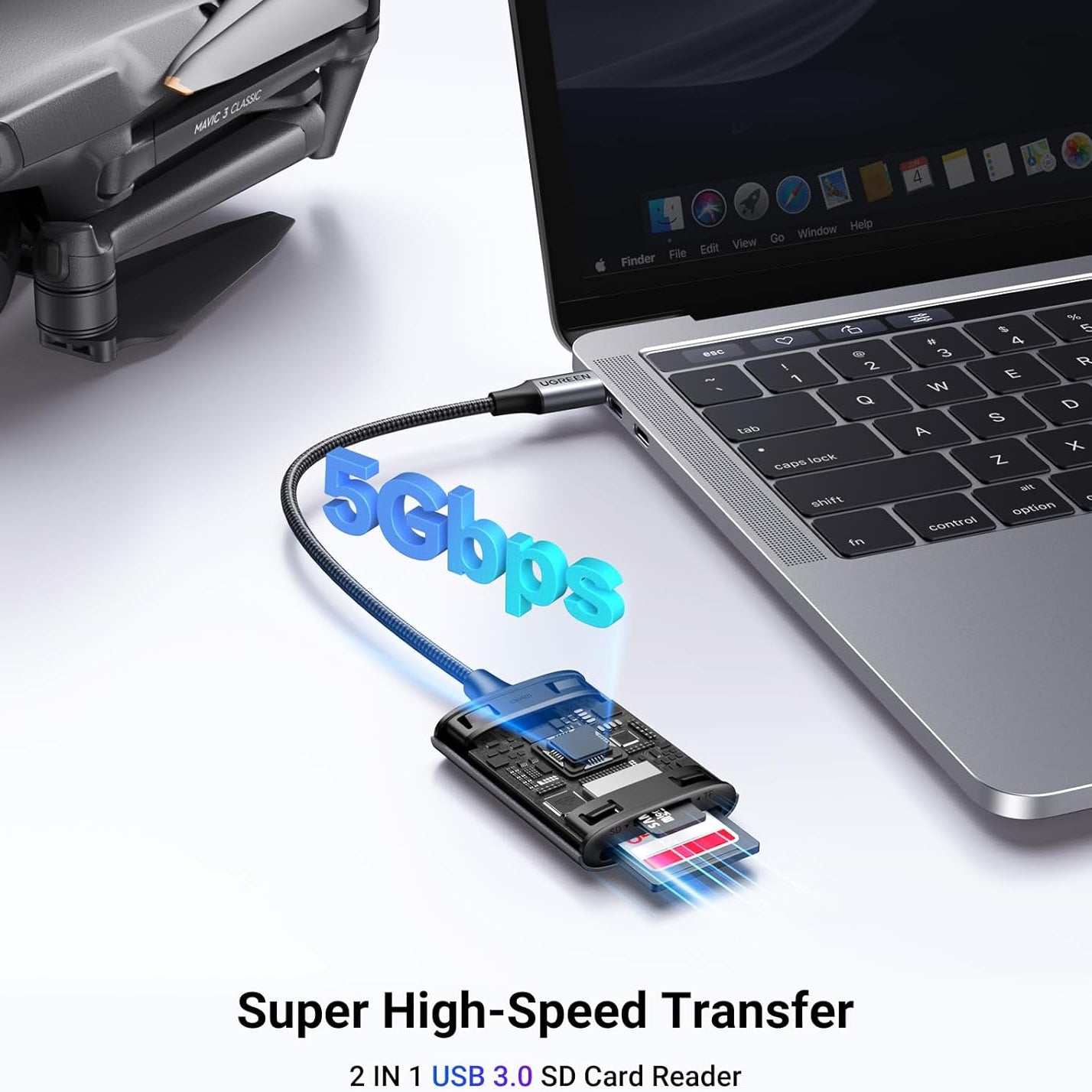 UGREEN 2 in 1 USB C SD Card Reader / 80888