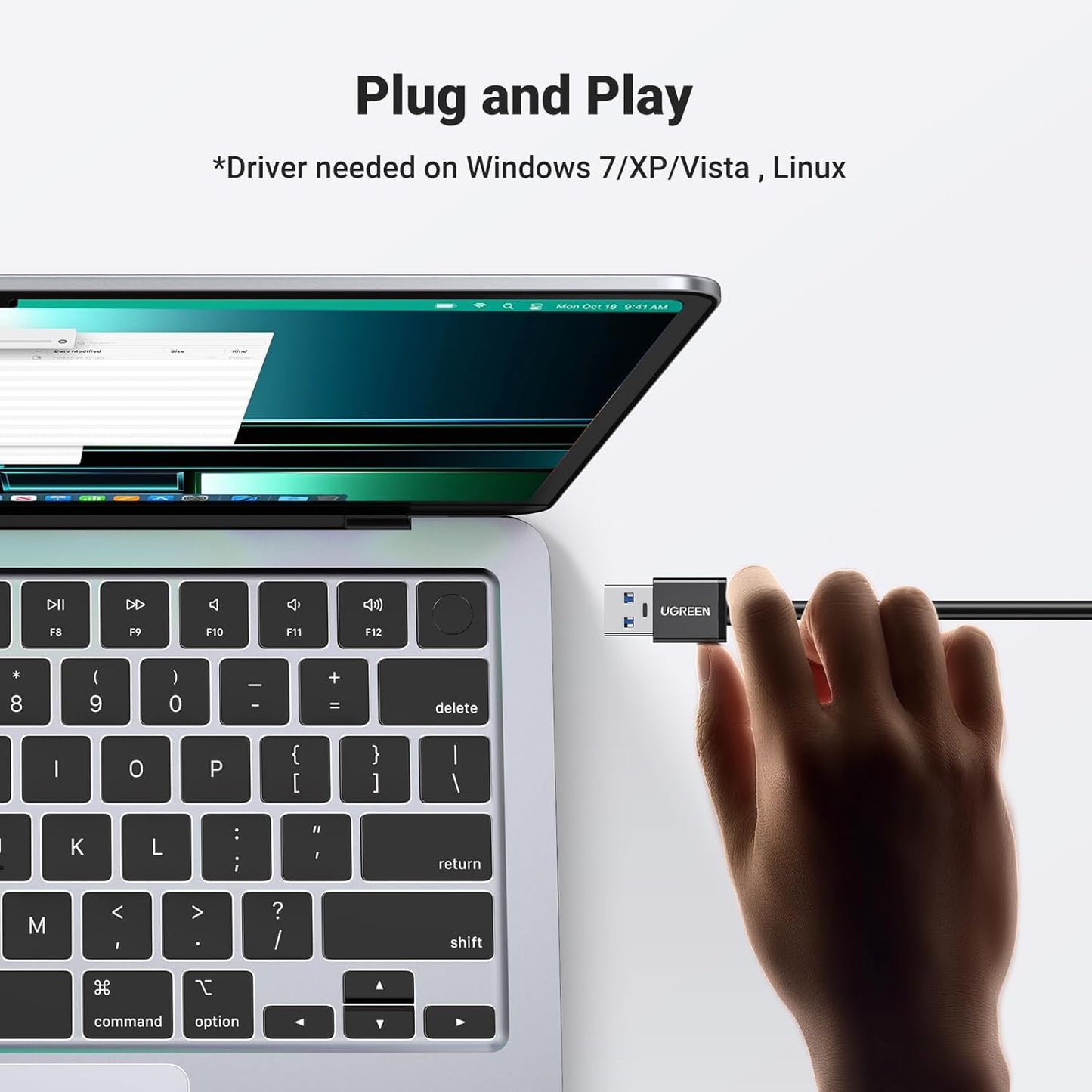 موزع USB 3.0 من يوجرين مع محول جيجا ايثرنت / 20265