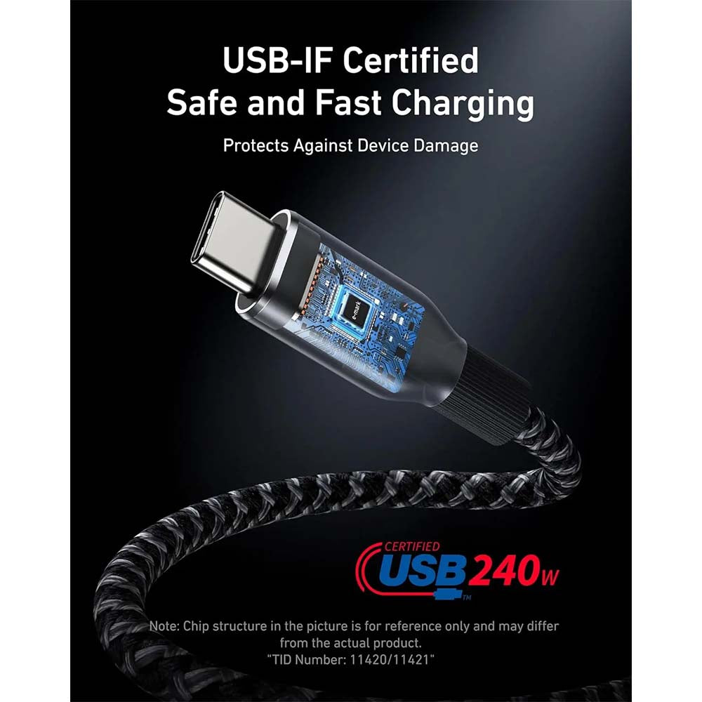 Anker Prime USB-C To USB-C Cable 240W 0.9m Upcycled Braided Cable A88E2011