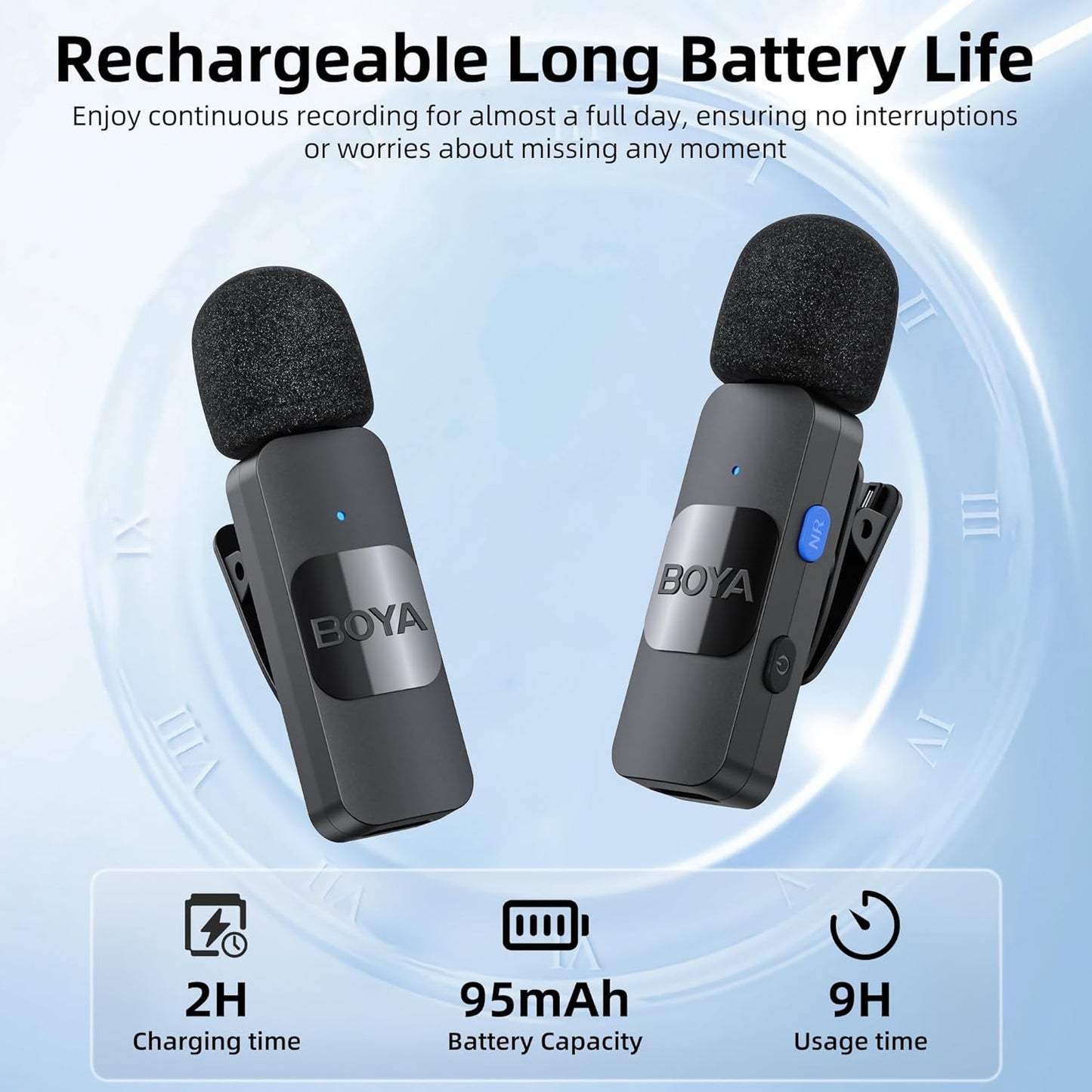 نظام الميكروفون اللاسلكي BOYA BY-V20 Ultracompact 2.4GHz Type-C