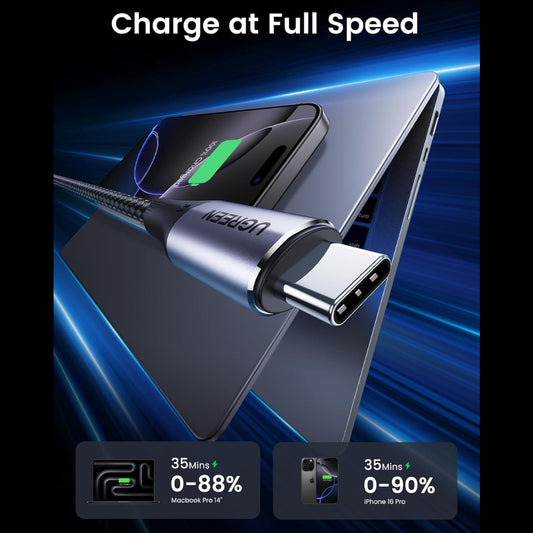 UGREEN 240W USB-C to USB-C Charging Cable, USB 3.1 Gen 2 10Gbps 4K@60Hz (1M) / US355