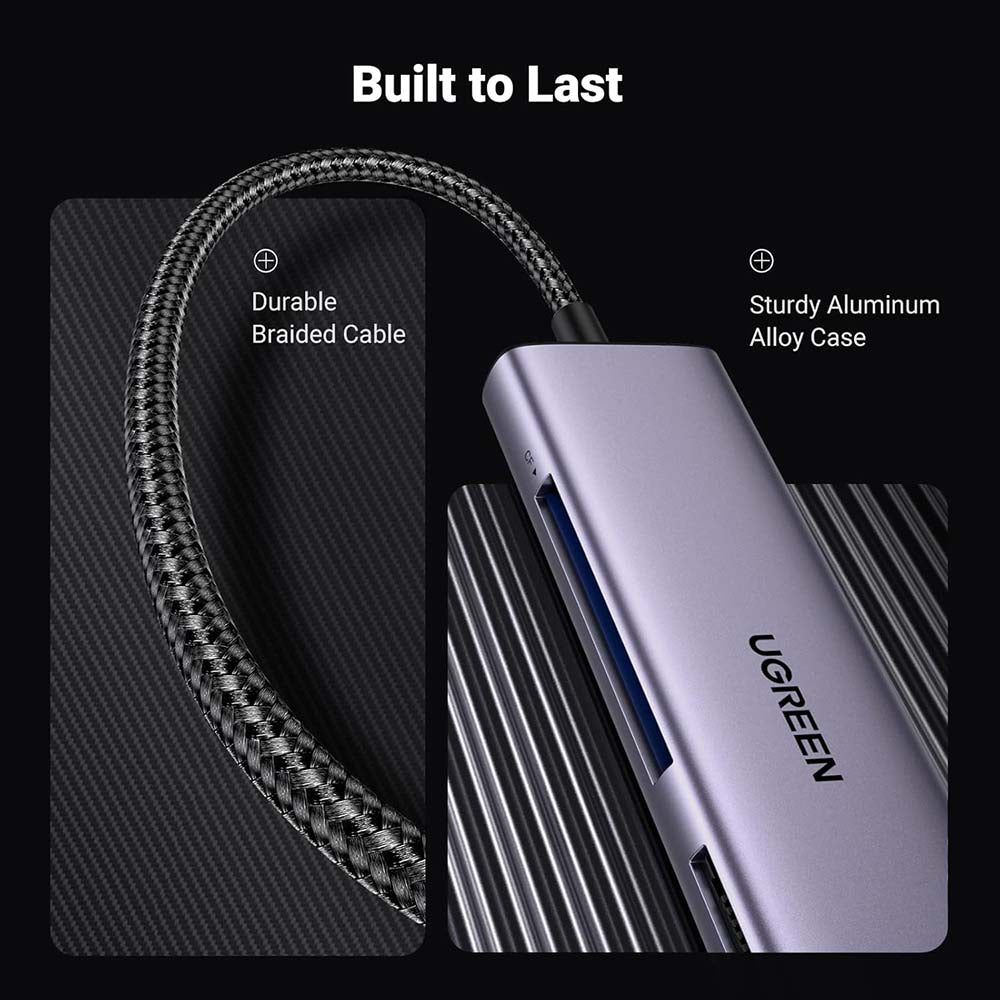 UGreen 4 in 1 USB-C Card Reader High Speed (SD , TF , CF , MS ) / 15307