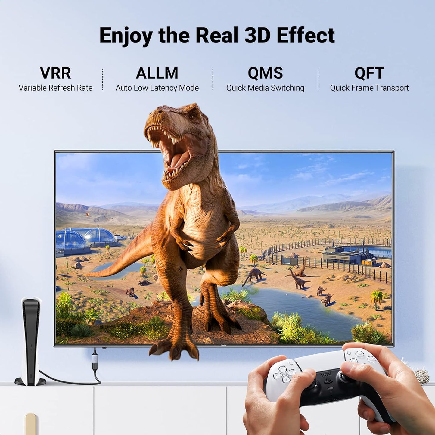 كابل UGREEN HDMI (ذكر) / HDMI (أنثى) 8K بطول 0.15 متر /HD165-15518