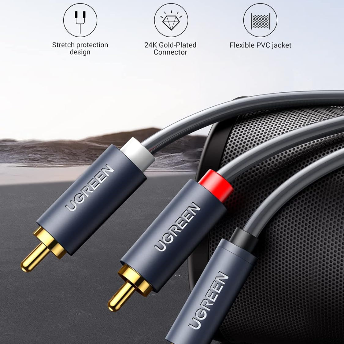 UGREEN Audio Mini Jack Cable 3.5mm (female) - 2RCA (male) /AV102
