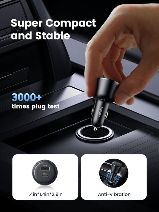 UGREEN  90645 / 63W USB C Car Charger Adapter, PPS 45W Super Fast Charging 2.0 Type C