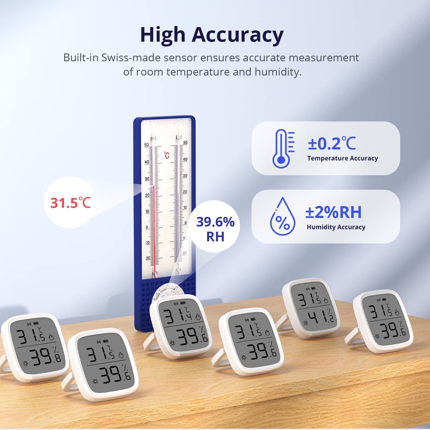 مستشعر درجة الحرارة والرطوبة الذكي Sonoff SNZB-02D Zigbee LCD - مراقبة عالية الدقة مع شاشة عرض في الوقت الفعلي