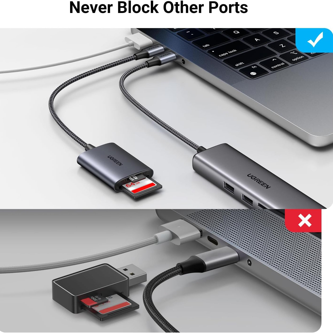 UGREEN 2 in 1 USB C SD Card Reader / 80888