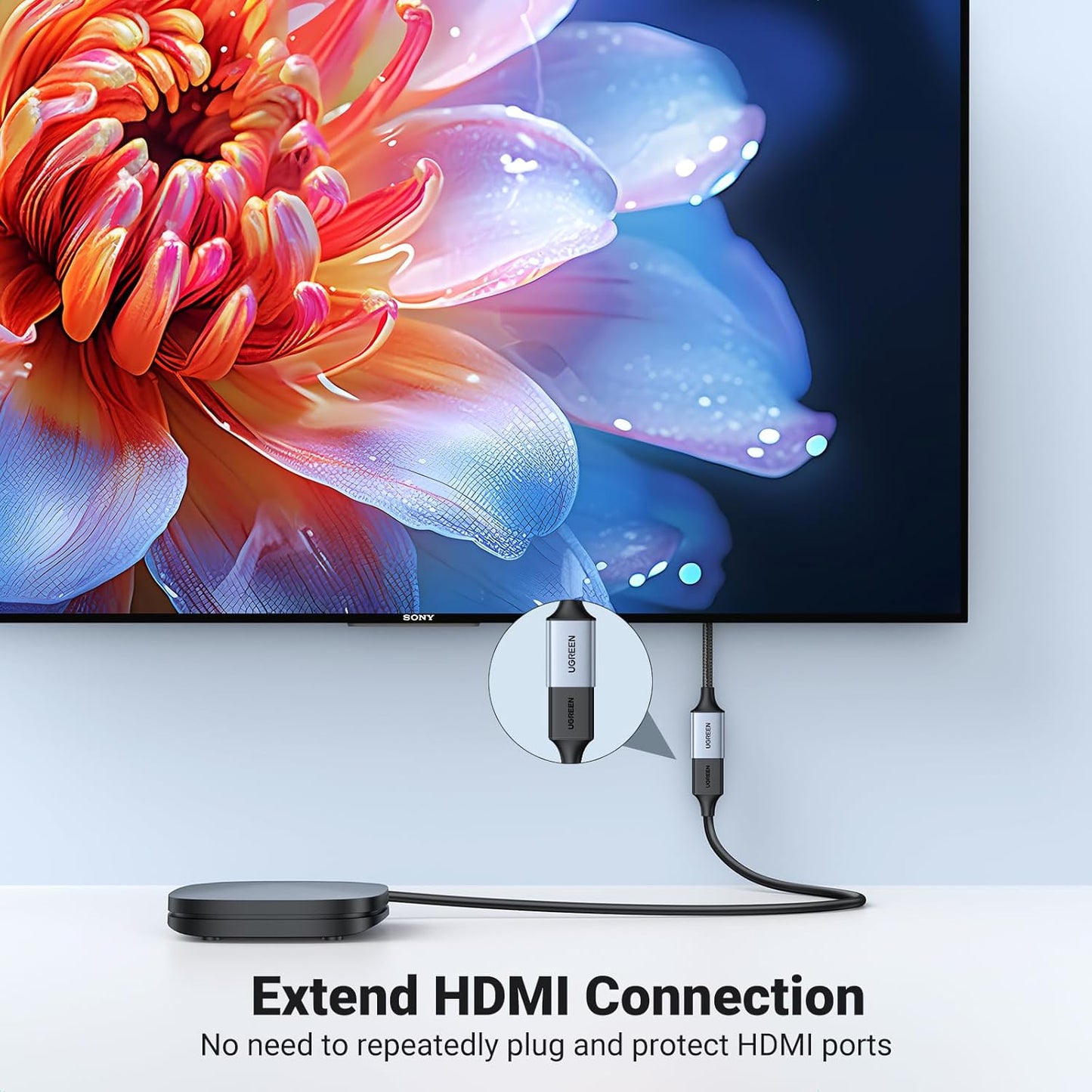 كابل UGREEN HDMI (ذكر) / HDMI (أنثى) 8K بطول 0.15 متر /HD165-15518