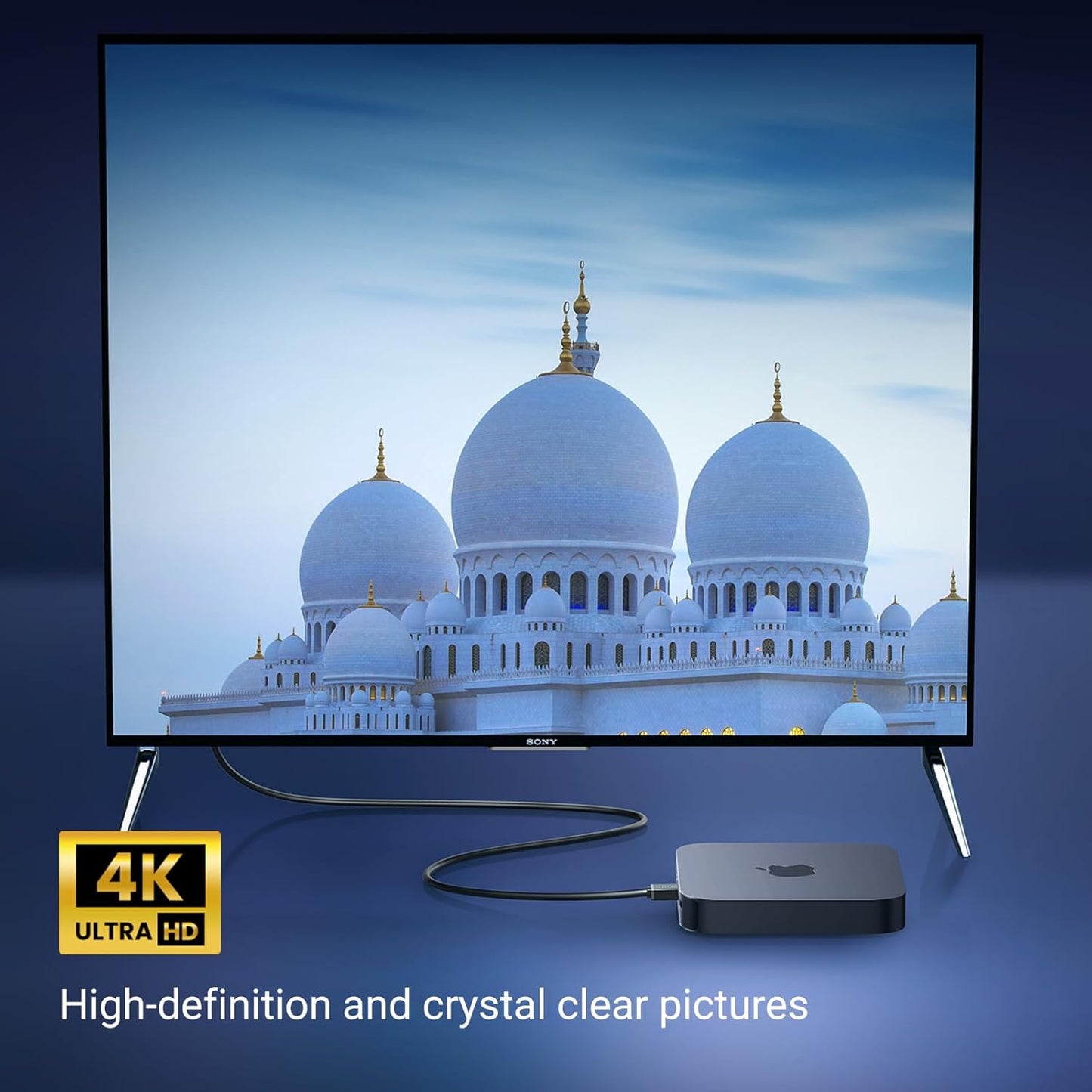 كابل HDMI من UGREEN بزاوية قائمة، سلك HDMI 4K عالي السرعة، 4K@60Hz / HD103
