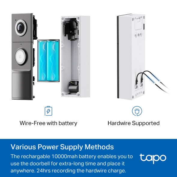 5MP Night Colored Video Doorbell Camera | Tapo D235