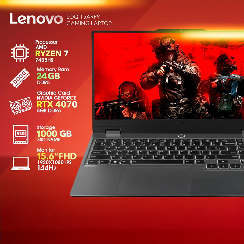 Lenovo LOQ Ryzen 7 -24GB Ram -1TB