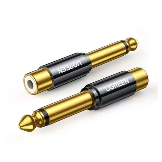 محول UGREEN 6.35 مم ذكر إلى RCA أنثى / 80731