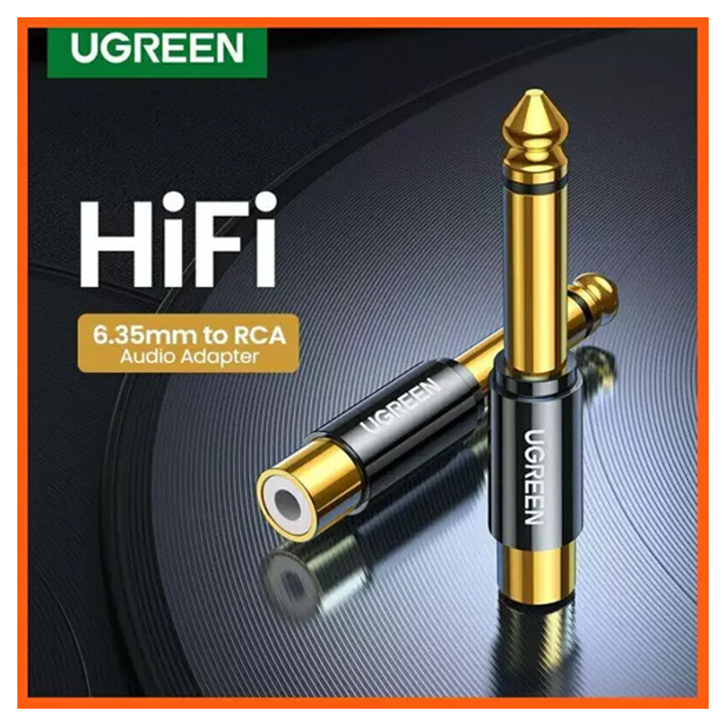 محول UGREEN 6.35 مم ذكر إلى RCA أنثى / 80731