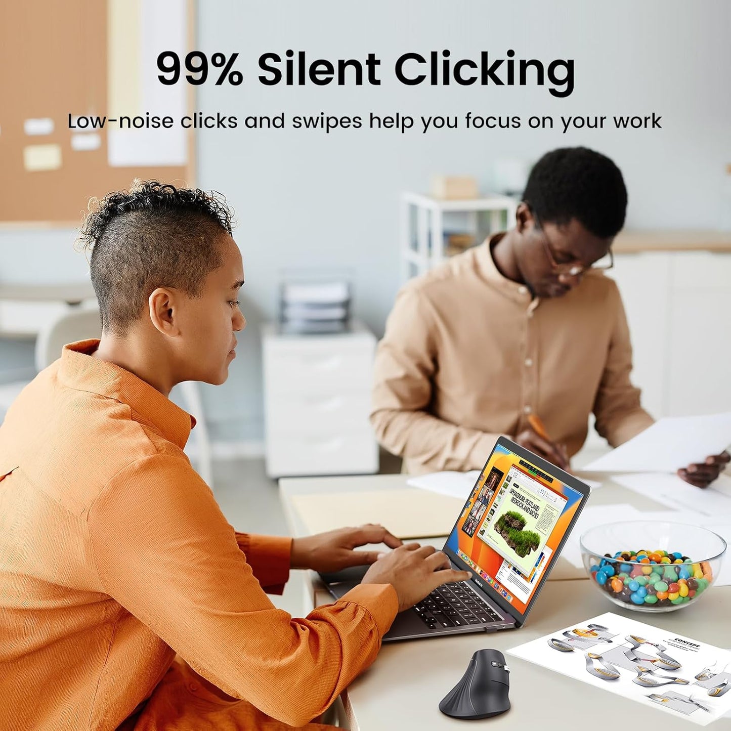 UGREEN Vertical Mouse Wireless (Bluetooth 5.0+2.4G) / MU008