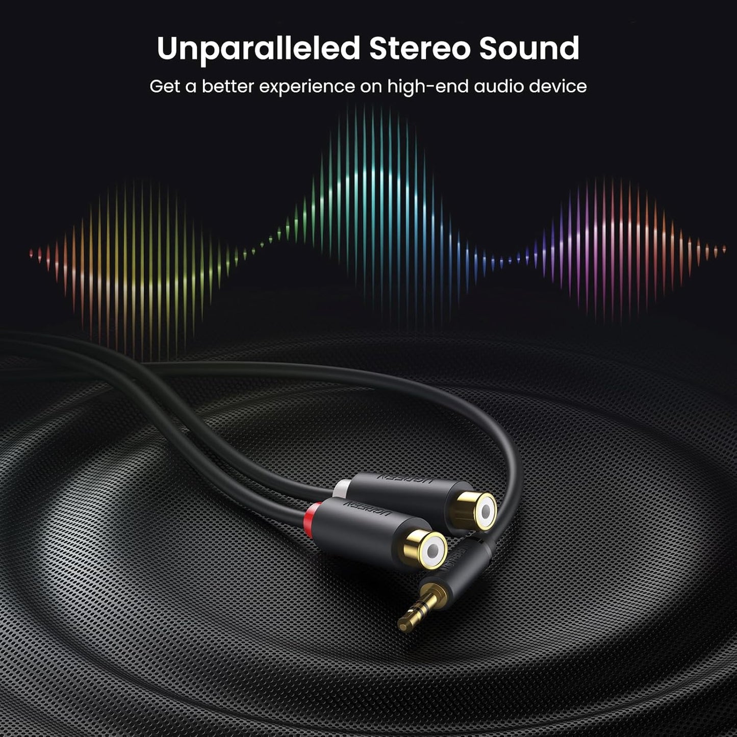UGREEN 3.5mm Male to 2 RCA Female Cable (25cm) / 10547