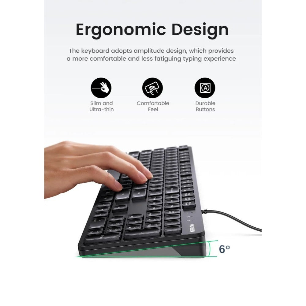 لوحة مفاتيح UGREEN USB سلكية / 90875