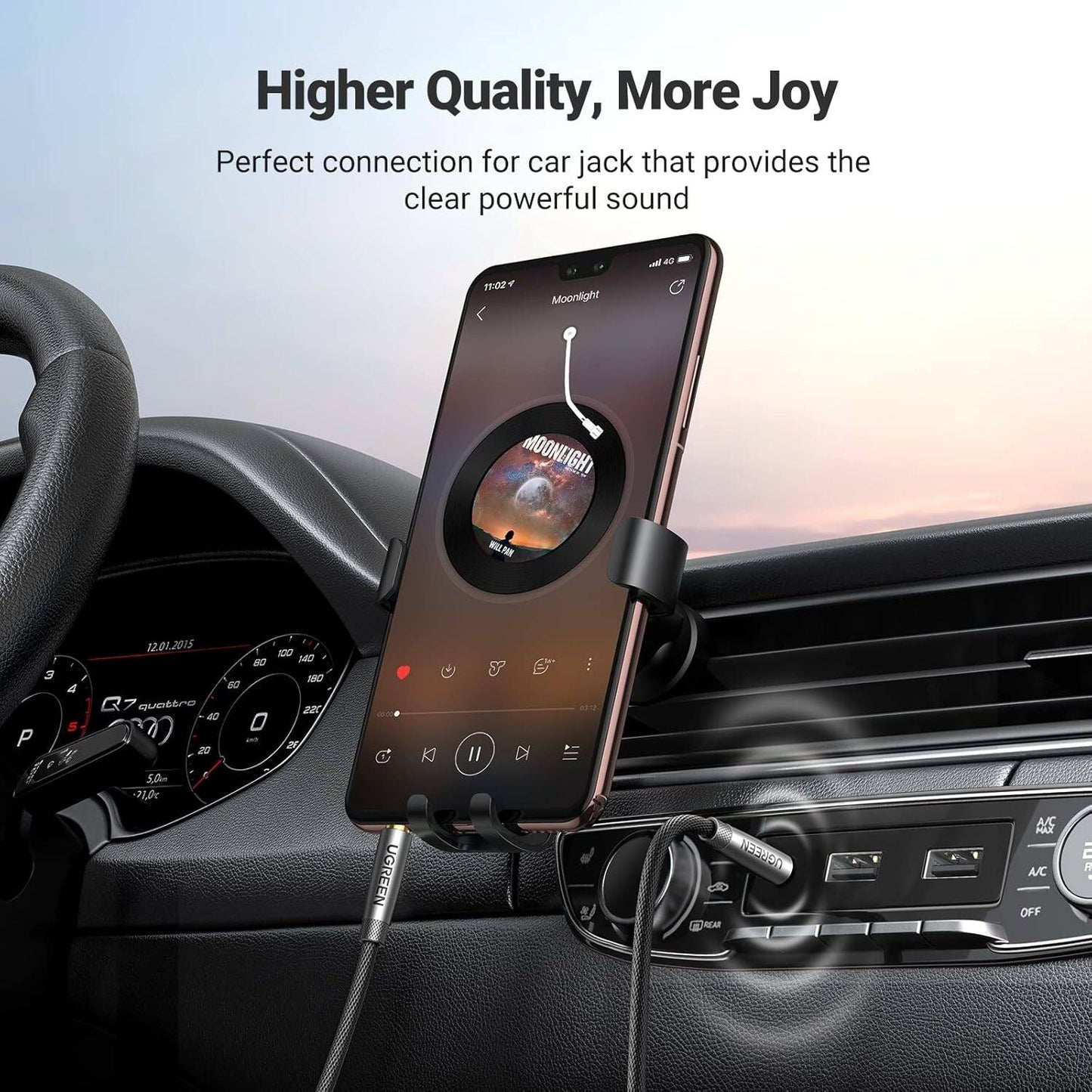 UGREEN,3.5mm Male To Male Auxiliary Audio Cable / AV150