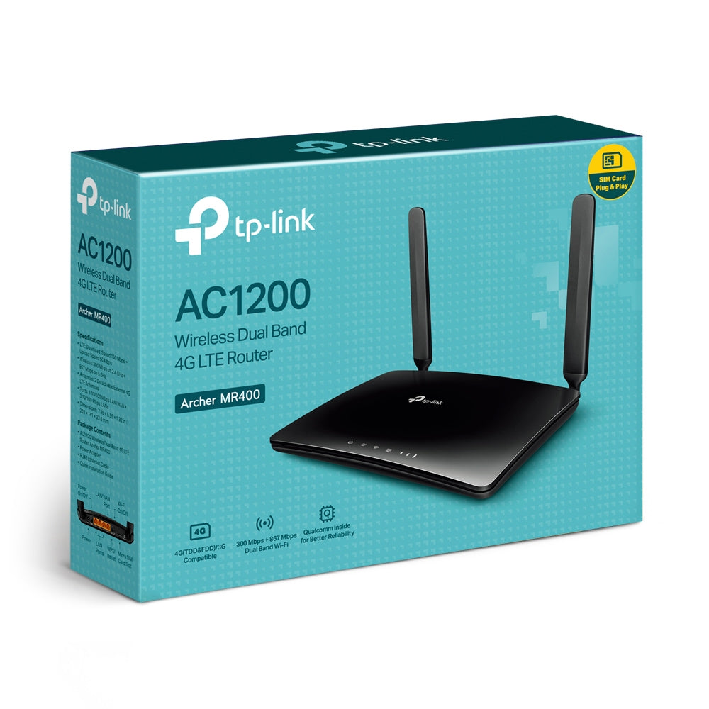 راوتر آرتشر AC1200 اللاسلكي ثنائي النطاق 4G LTE / آرتشر MR400
