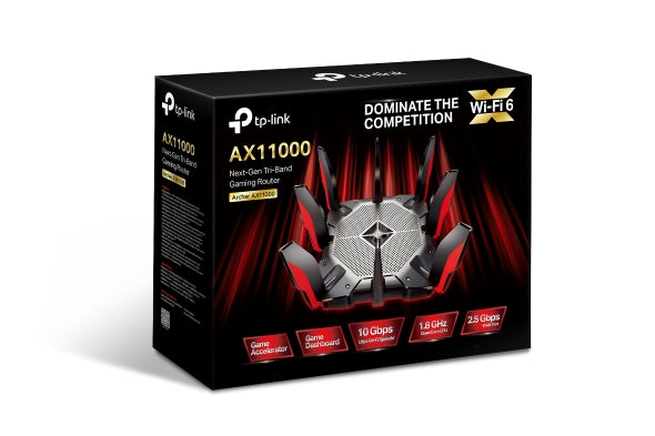 راوتر تي بي لينك ثلاثي الموجات واي فاي 6 للألعاب / AX11000