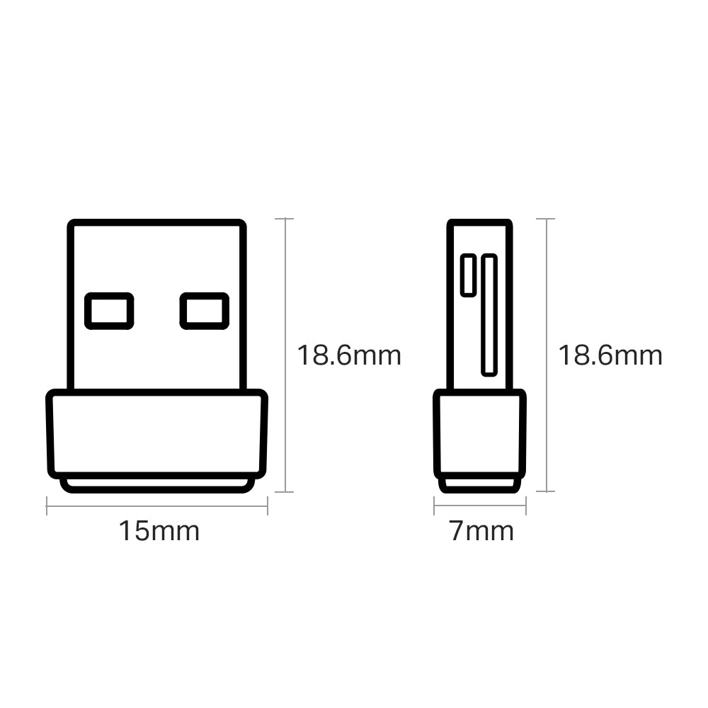دونجل لاسلكي ثنائي النطاق AC600 / T2U