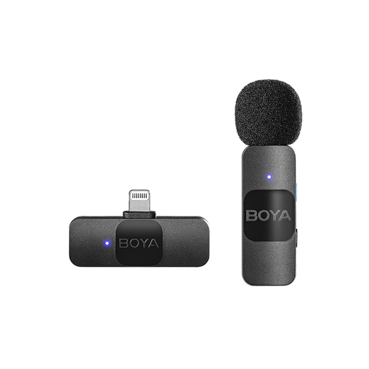 نظام ميكروفون لاسلكي BOYA BY-V1 Ultracompact 2.4GHz لأجهزة iPhone (ميكروفون واحد)