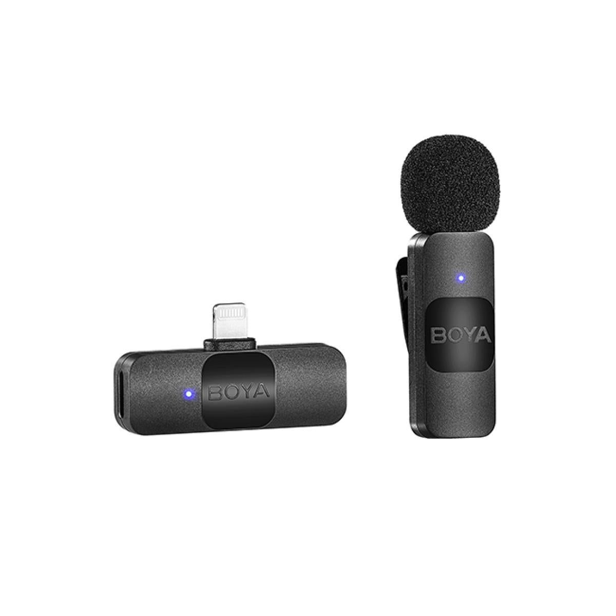 نظام ميكروفون لاسلكي BOYA BY-V2 Ultracompact 2.4GHz لجهاز iPhone (ميكروفونان)
