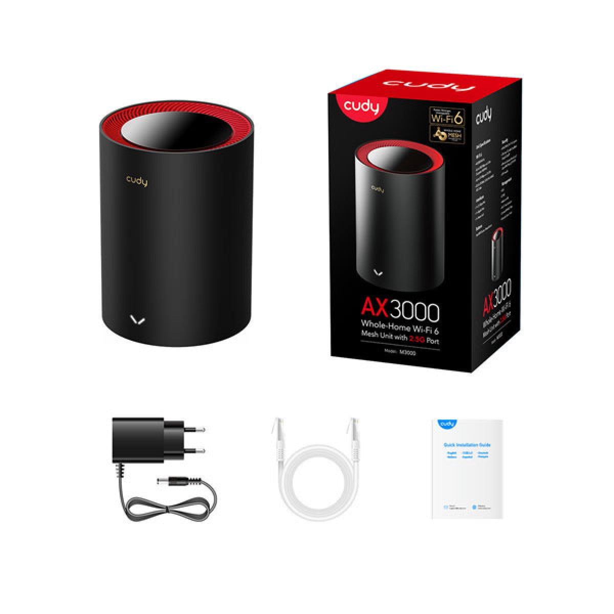 نظام Cudy M3000 AX3000 2.5G ثنائي النطاق Wi-Fi 6 Mesh
