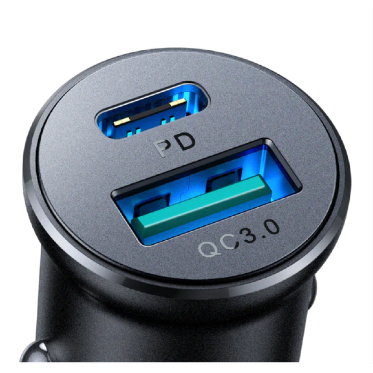 JoyRoom 30W USB A + USB C mini Metal Car Charger JR-CCN05