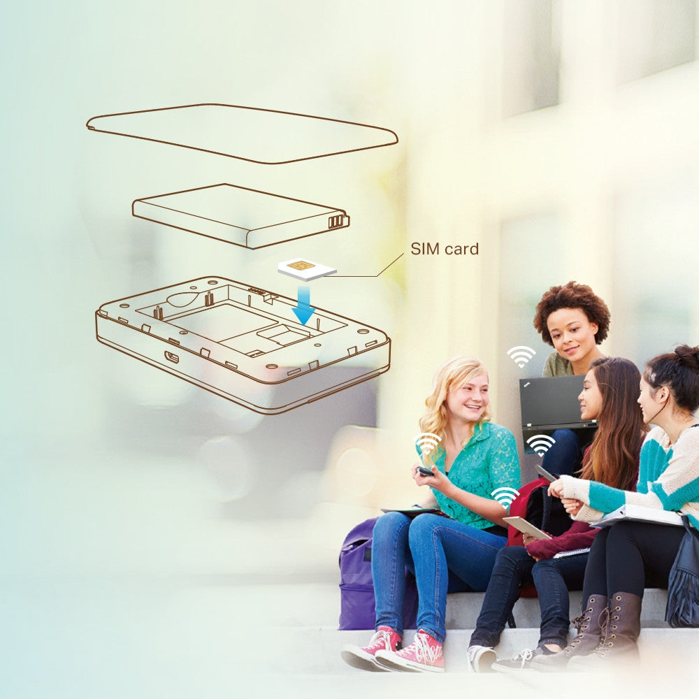 راوتر محمول يدعم شريحة انترنت الجيل الرابع بسرعة 150ميجابت في الثانية LTE / M7350
