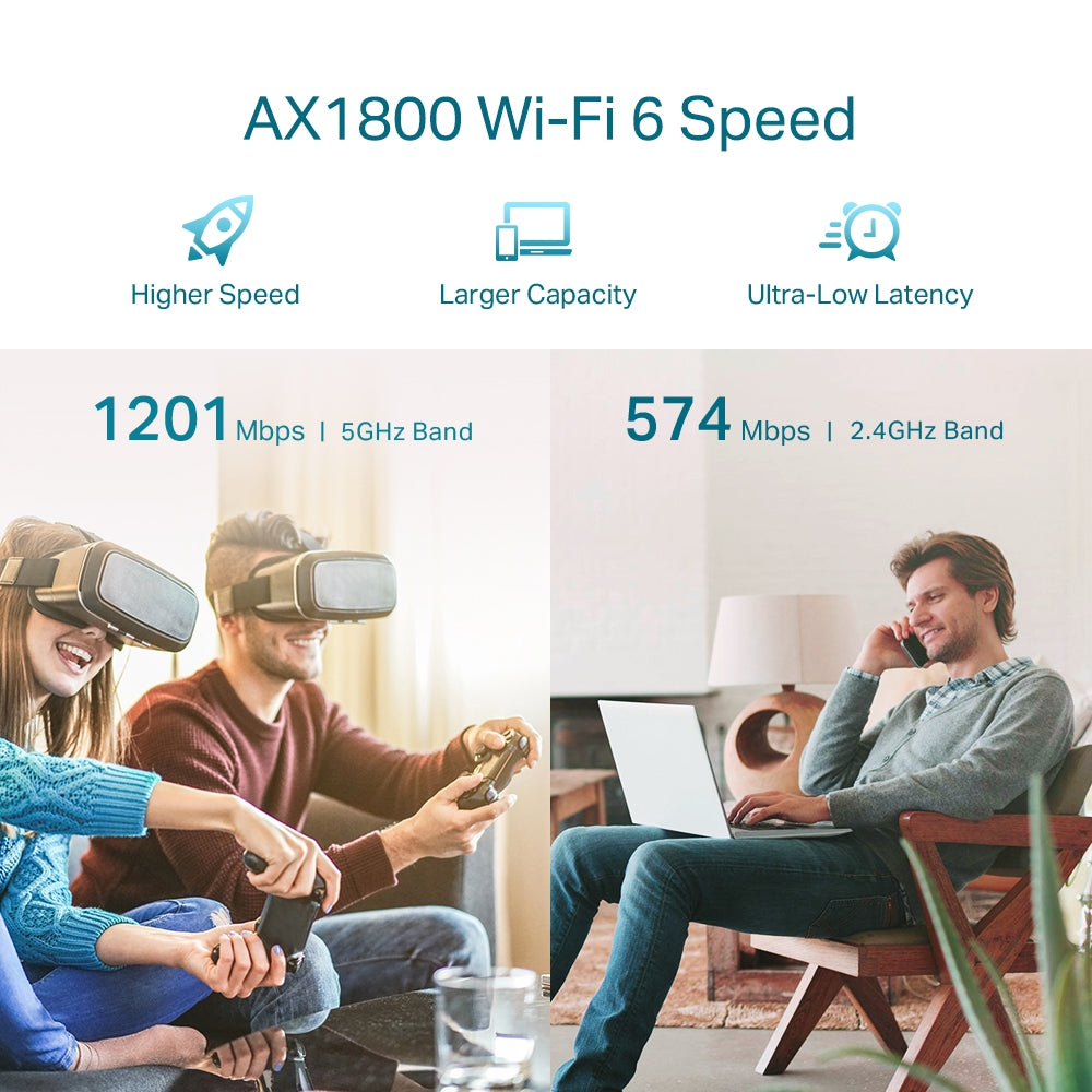 تي بي لينك AX1800 موسع نطاق الواي فاي الموصول بالحائط / RE605X