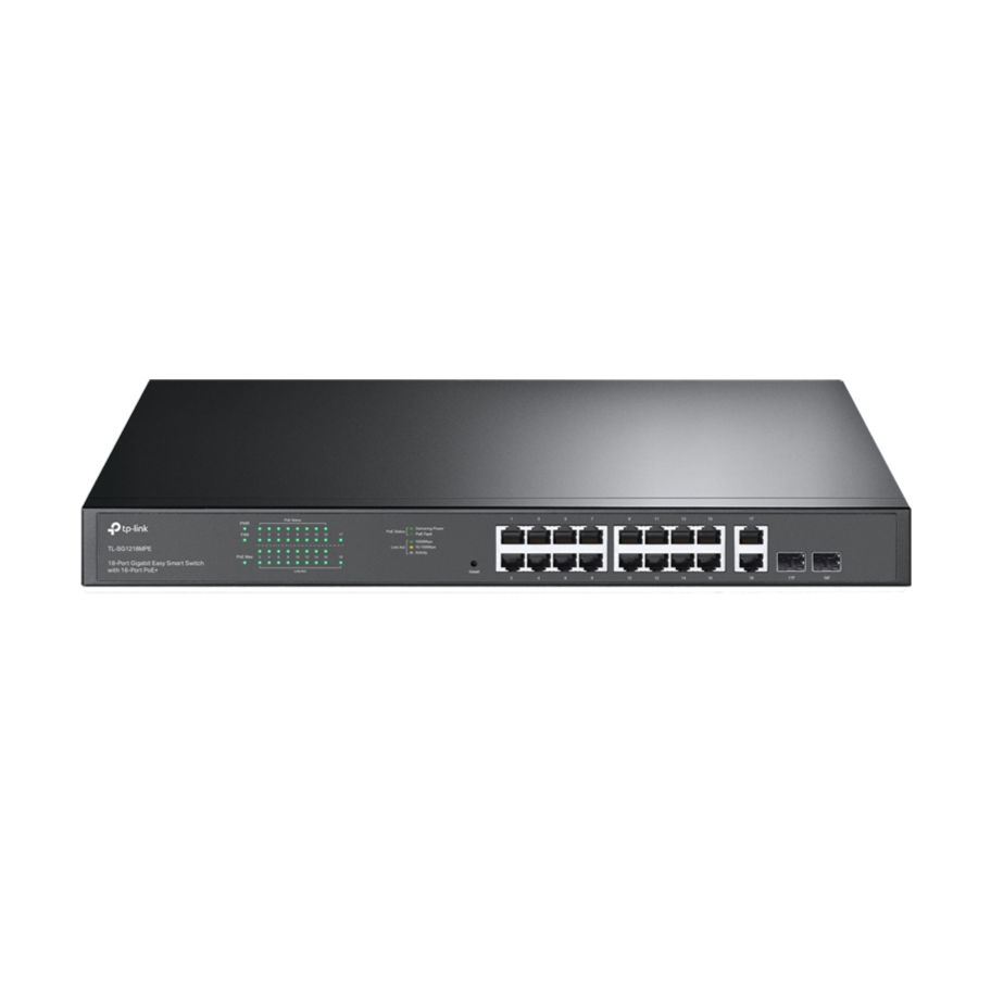 مفتاح تي بي لينك الذكي السهل ذو 18 منفذ جيجابت / TL-SG1218MPE
