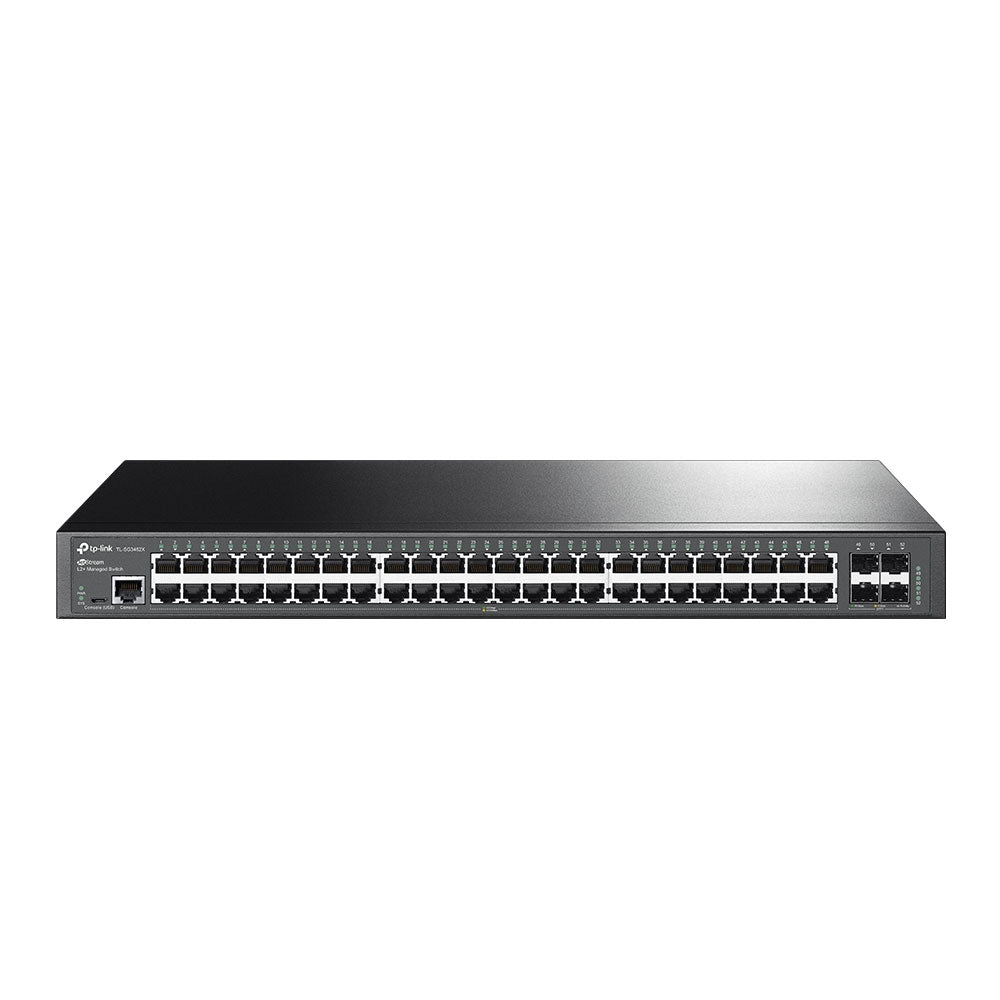 مفتاح TP-Link JetStream المُدار ذو 48 منفذ Gigabit L2+ مع 4 فتحات SFP+ 10GE / TL-SG3452X