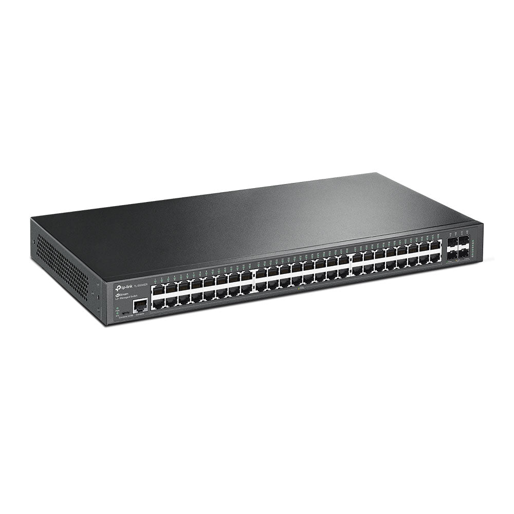 مفتاح TP-Link JetStream المُدار ذو 48 منفذ Gigabit L2+ مع 4 فتحات SFP+ 10GE / TL-SG3452X