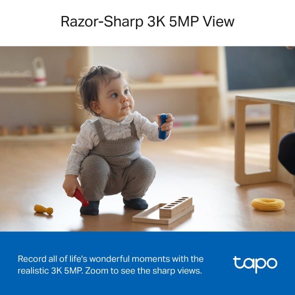 كاميرا داخلية بدقة 5 ميجابكسل Tapo C230 Pan/Tilt AI كاميرا أمان منزلية مزودة بشبكة Wi-Fi