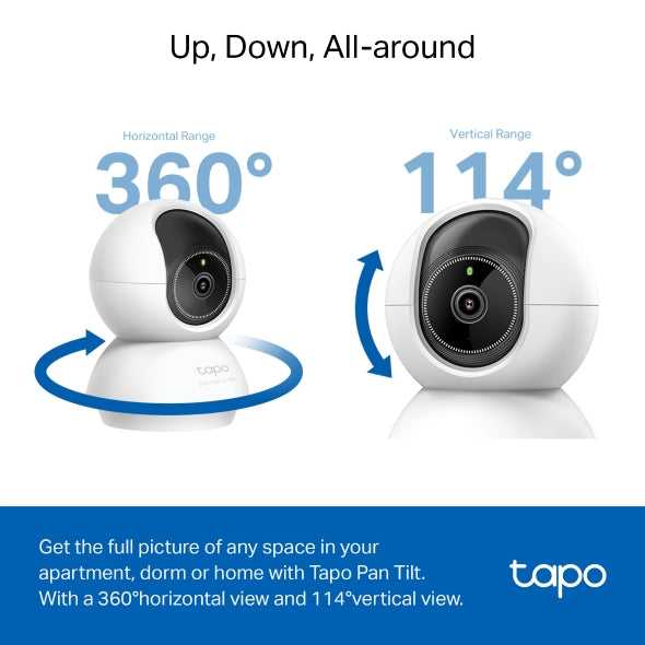 كاميرا داخلية بدقة 5 ميجابكسل Tapo C230 Pan/Tilt AI كاميرا أمان منزلية مزودة بشبكة Wi-Fi