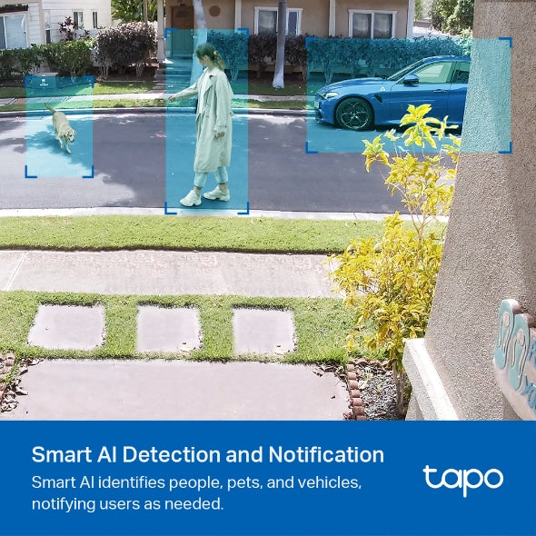 نظام كاميرات خارجية ذكية شحن بدقة 4 ميجا بكسل ، مكون من كاميرتين Tapo C420S2
