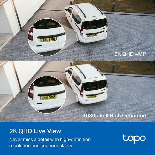 كاميرا على شكل كشاف ضوئي ذكية خارجية بدقة 4 ميجا بكسل من Tapo C720