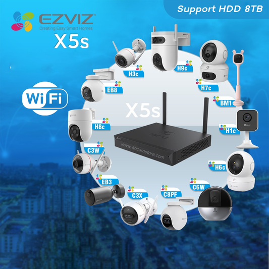EZVIZ X5S-4W Wireless Network Video Recorder (NVR) 4 Channels