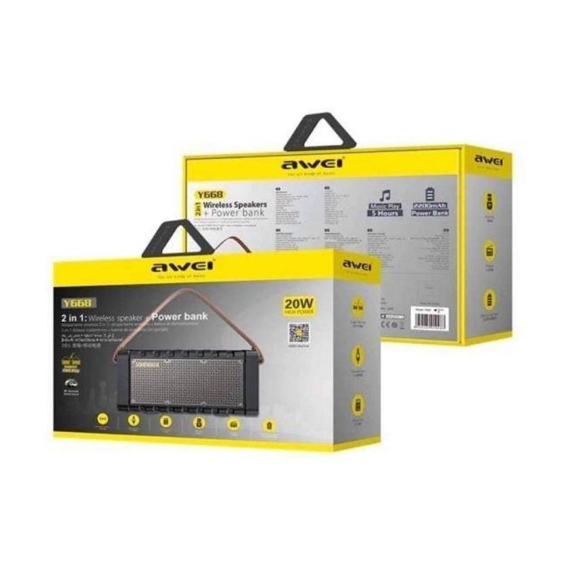 مشغل موسيقى Awei Y668 ABS بتقنية البلوتوث 5.0