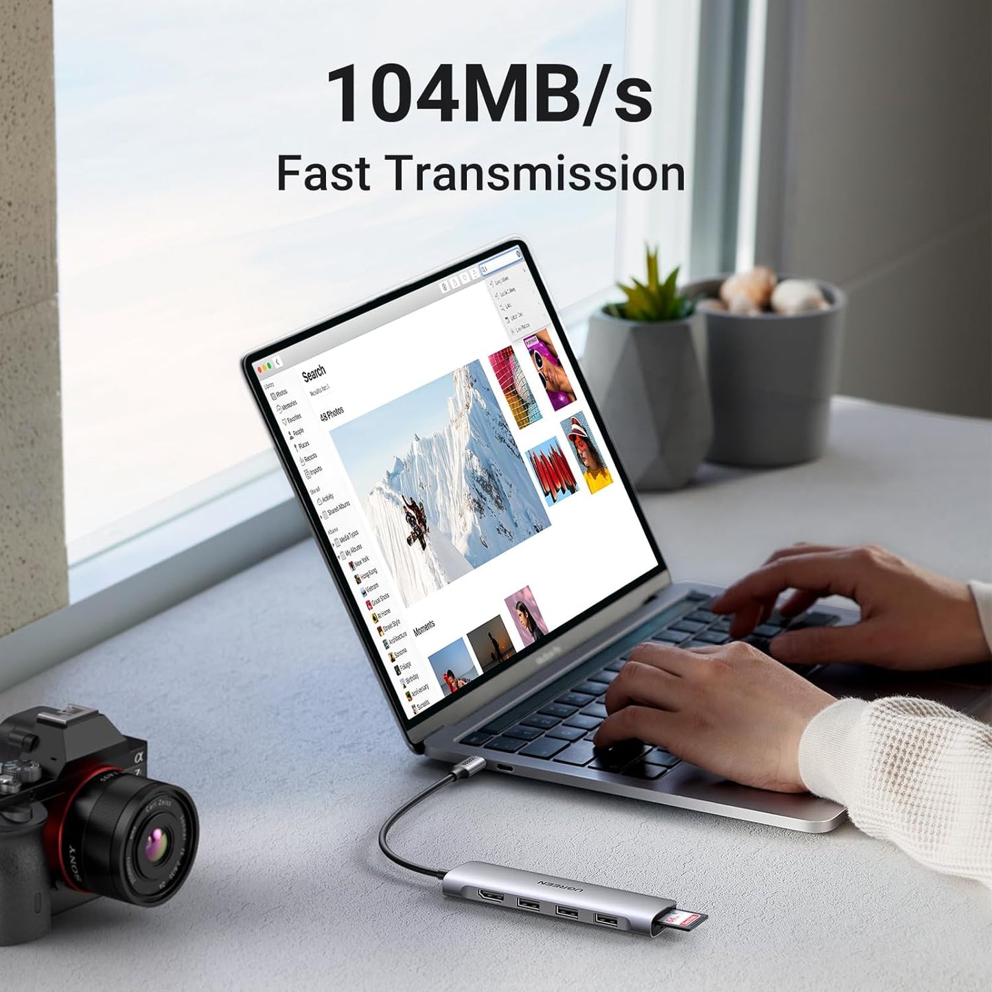 UGREEN USB-C to 3*USB 3.0 A Multifunction Adapter / 20956a