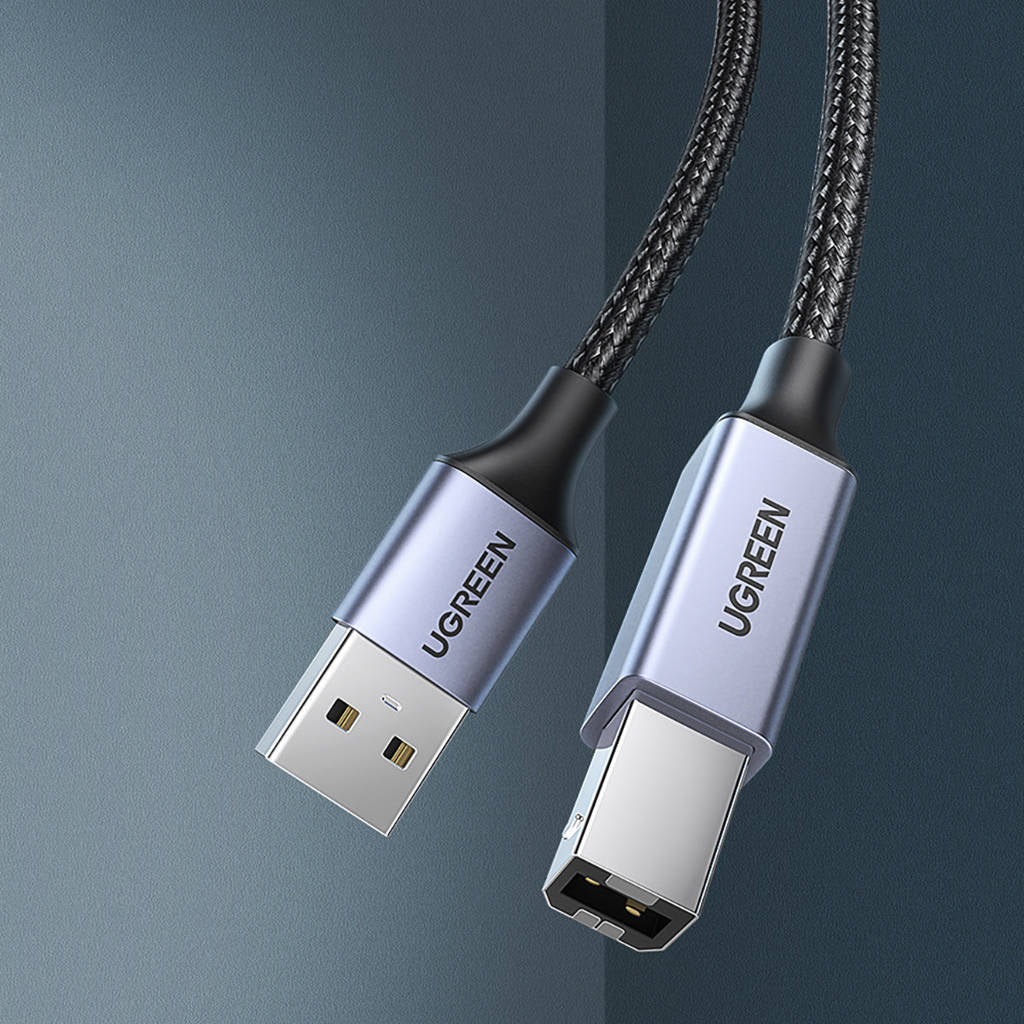 Ugreen Case USB A Male to USB B 2.0 Printer Cable with Braid Black /US369