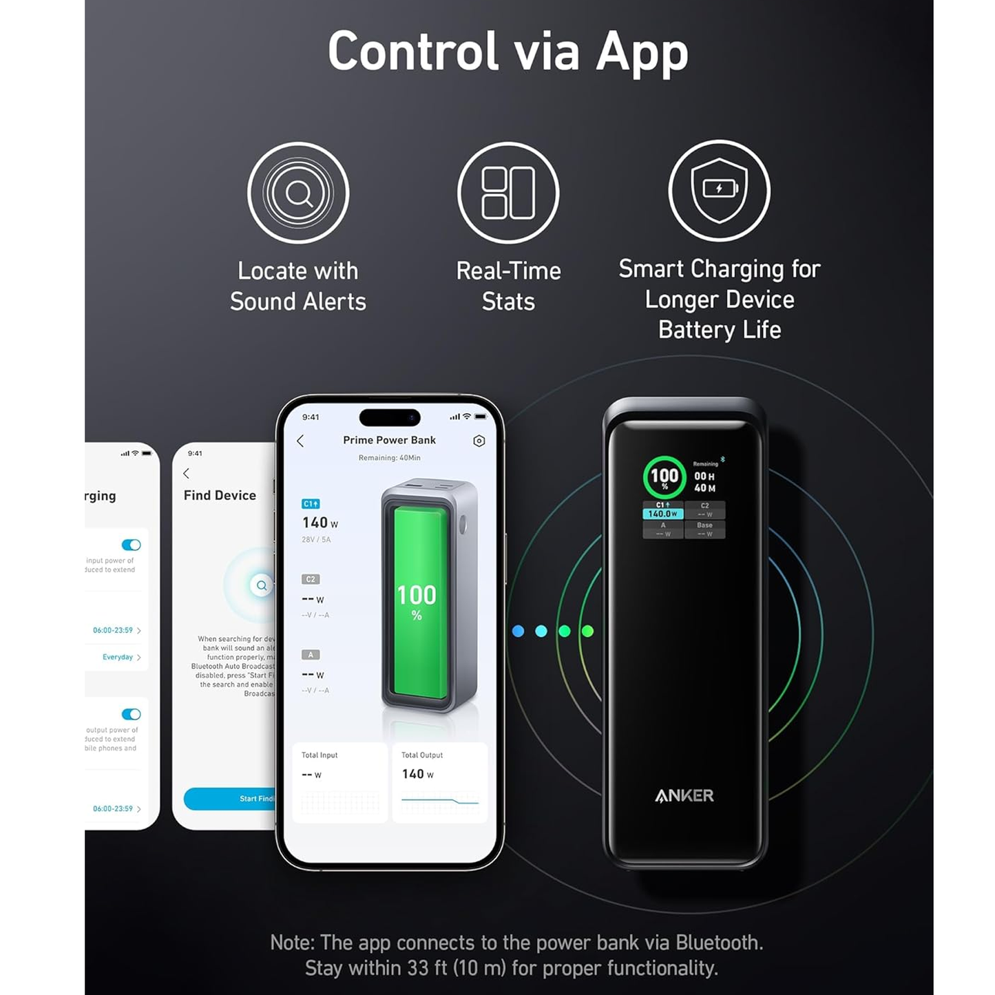 Anker Prime Power Bank 27,650mAh (250W, 3-Port, App Control & Smart Display)