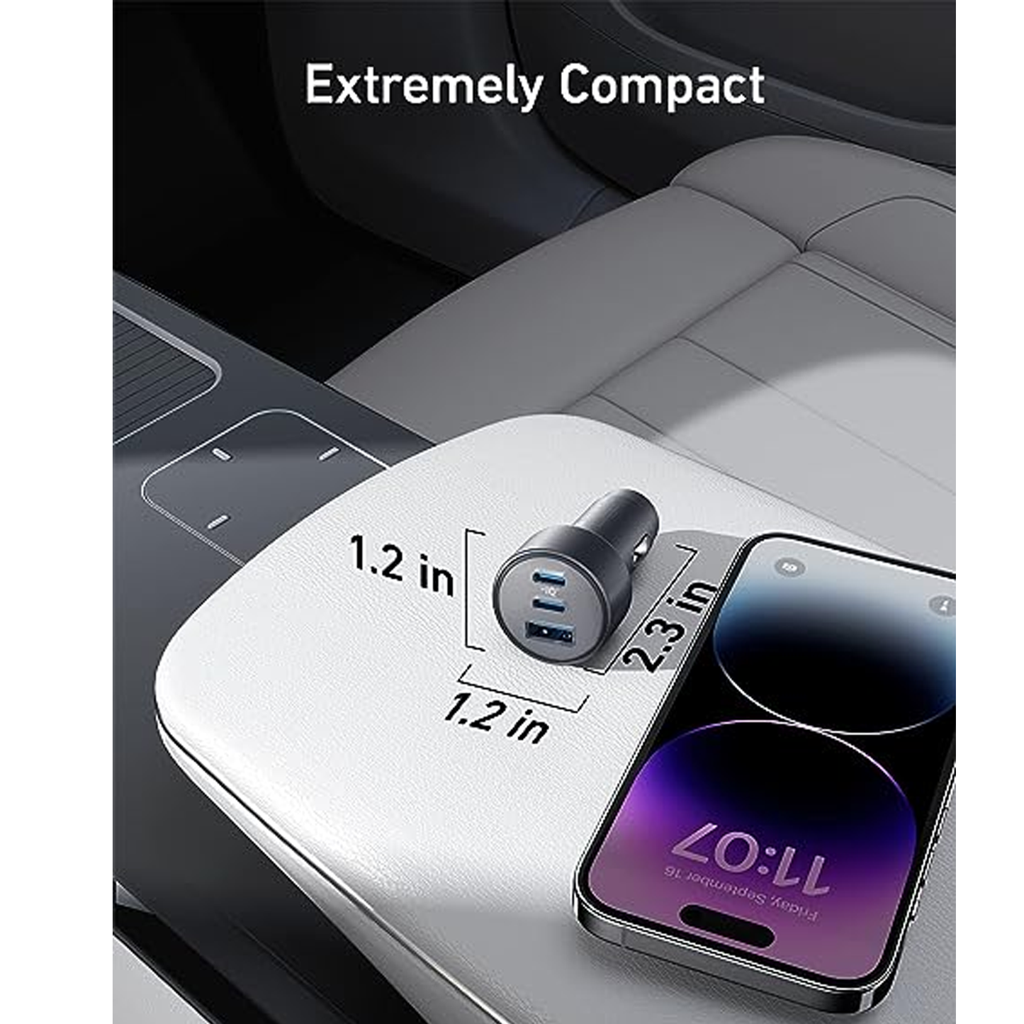 Anker 335 Car Charger 67W 2 USB-C + USB-A – Black