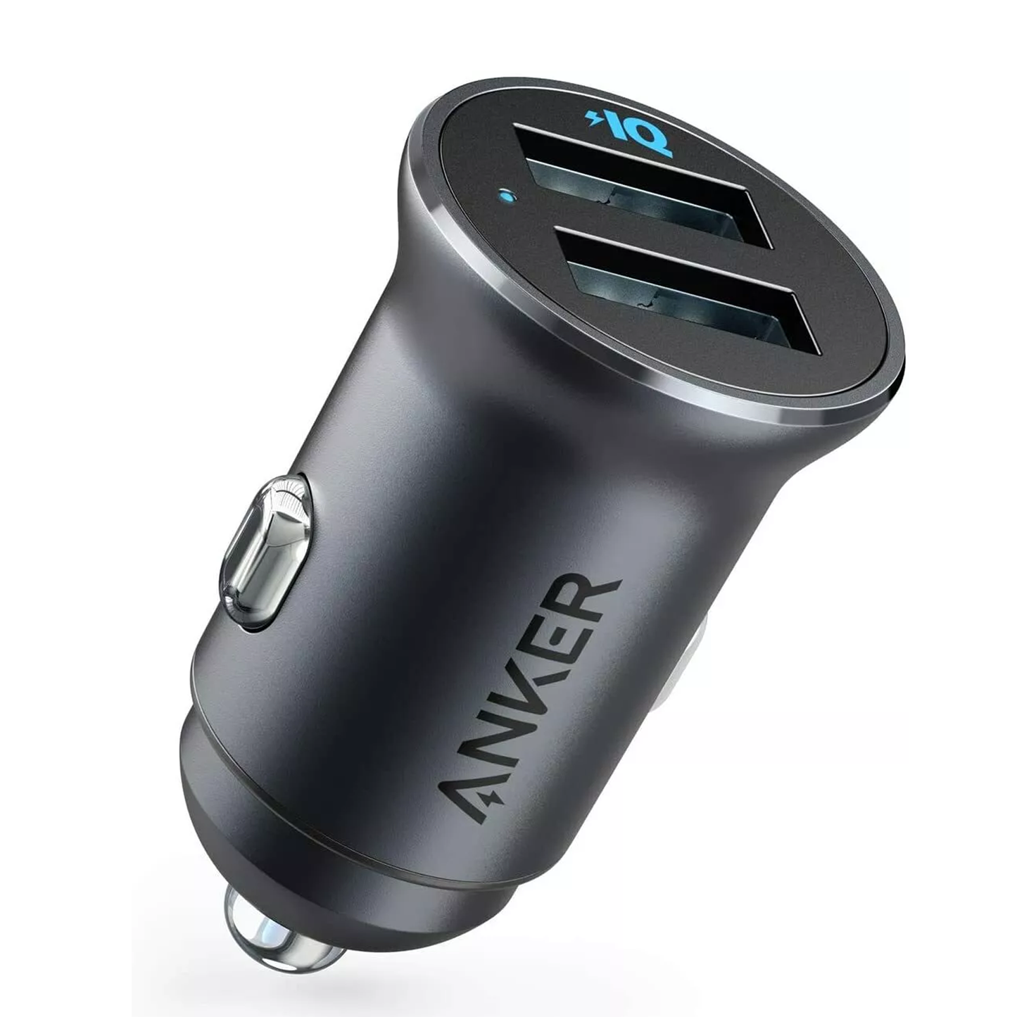 Anker Ultra-Compact Dual-Port Car Charger (30W) – Black
