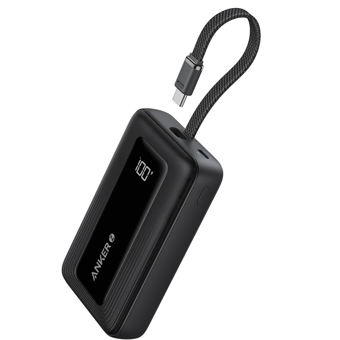 Anker A1688 Zolo Power Bank (10K, 30W) with a 5.4-inch (13.7 cm) built-in USB-C cable