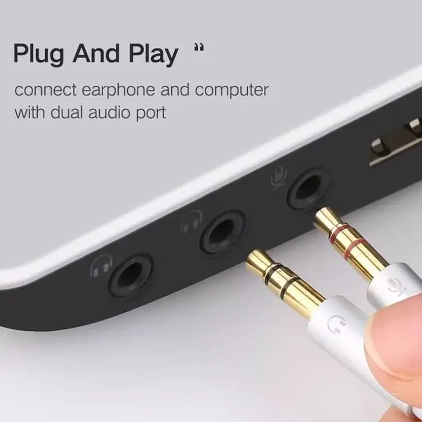 Ugreen 3.5mm Female To 2 3.5mm Male ABS Case Audio Splitter Cable /AV140