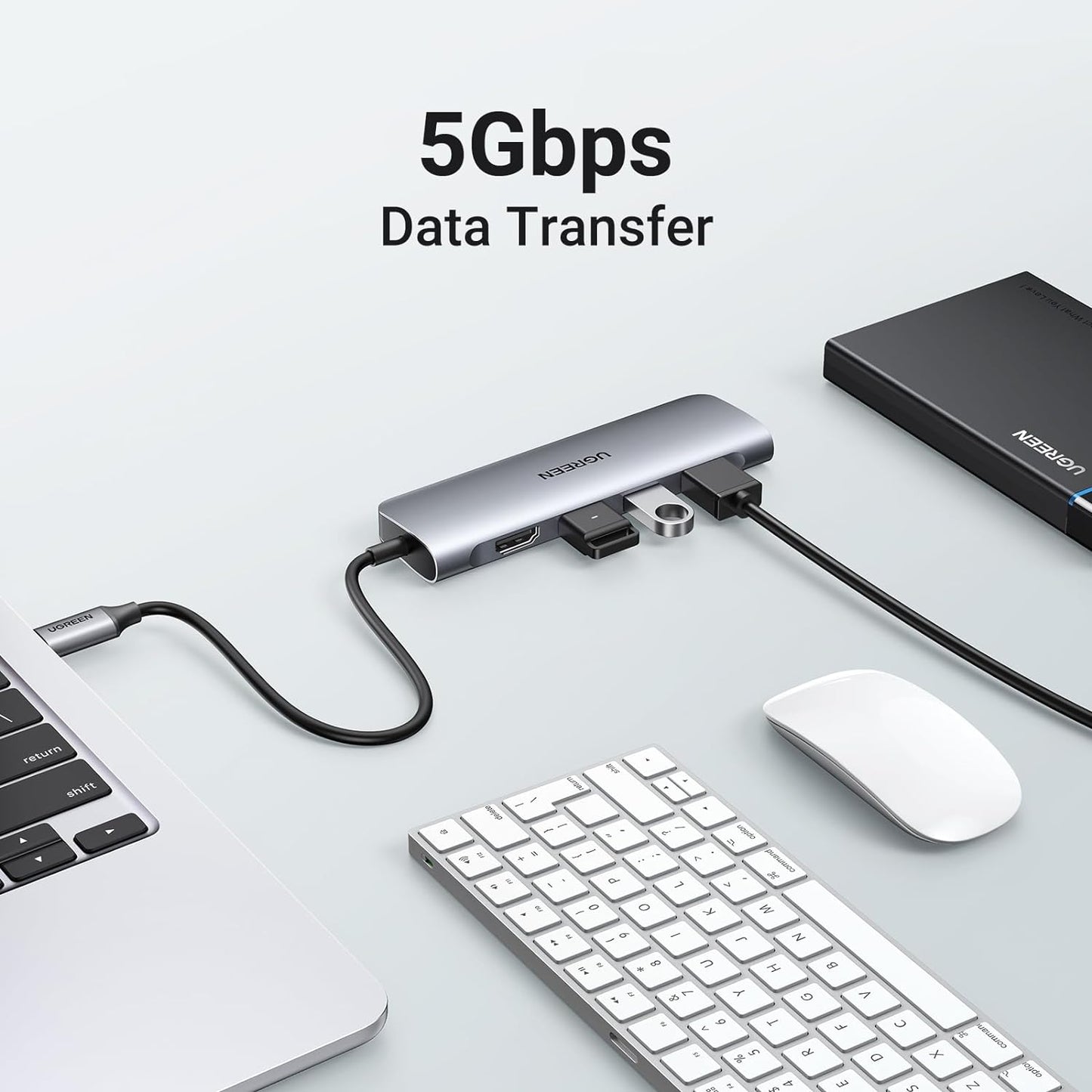 UGREEN USB-C to 3*USB 3.0 A Multifunction Adapter / 20956a