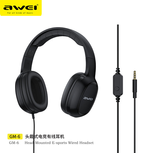 AWEI GM-6 3.5mm Wired Headset With Microphone
