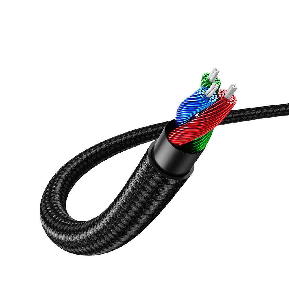 Ugreen Angled AUX Cable 2 x Mini Jack 3.5mm blue /AV112