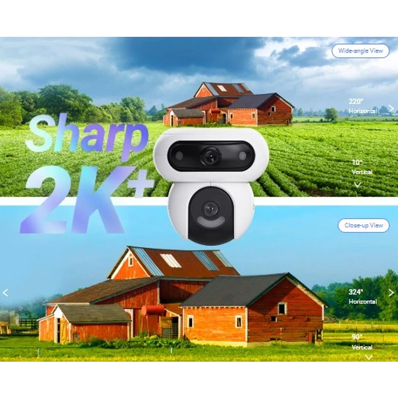 كاميرا بدقة 4 ميجا عدستين "متحركات" لكلا الكاميرتين /EZVIZ H90